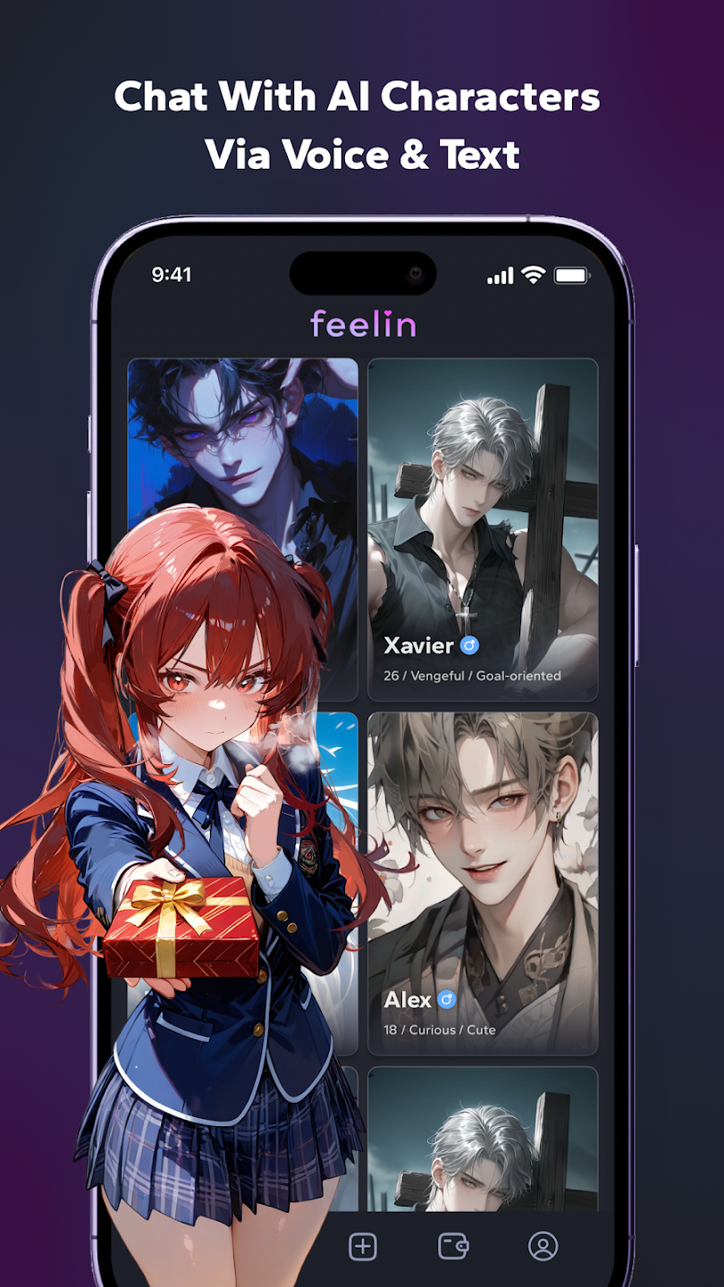 Feelin AI 人设档案界面
